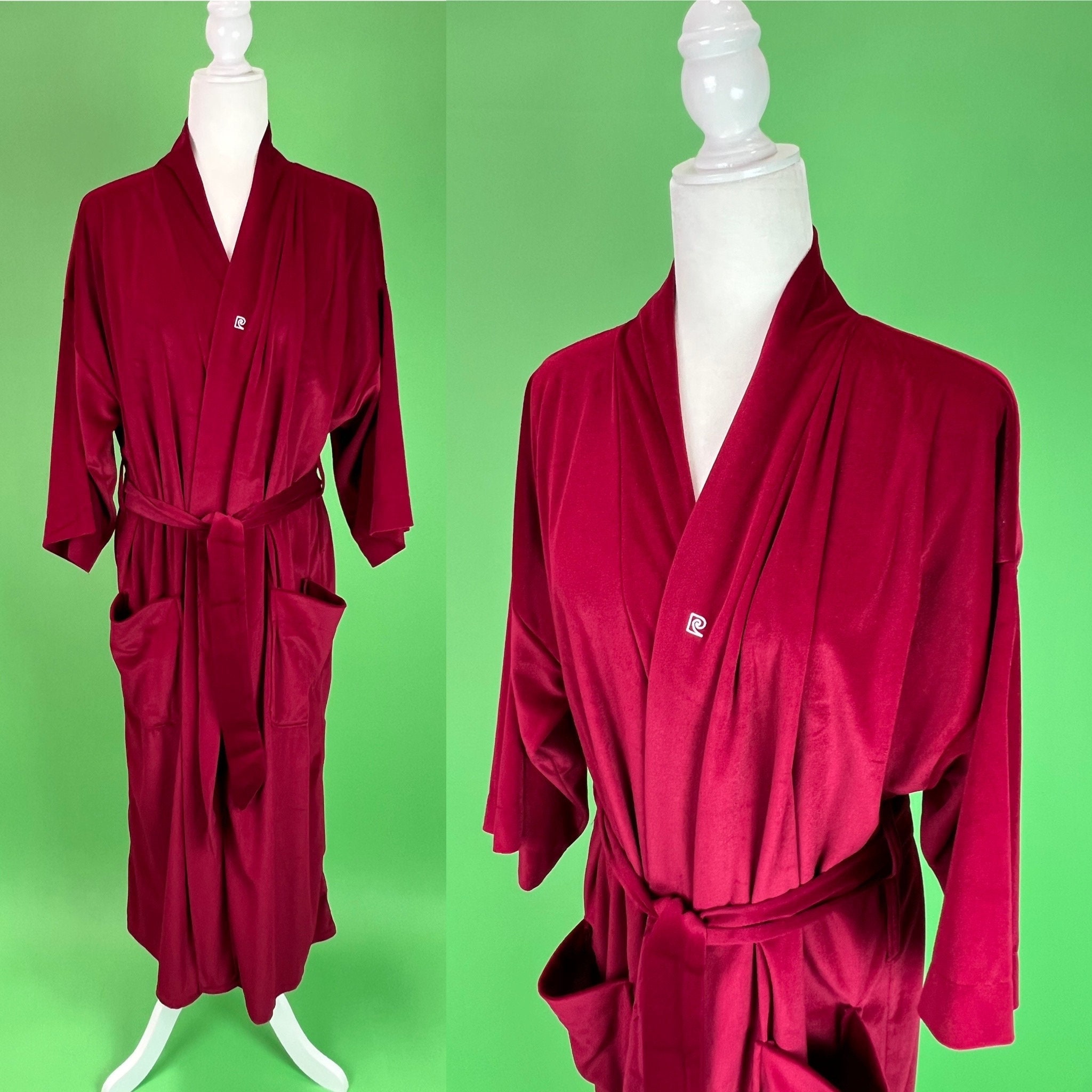 Vintage Pierre Cardin Bathrobe Robe Men's OS Cotton Terry