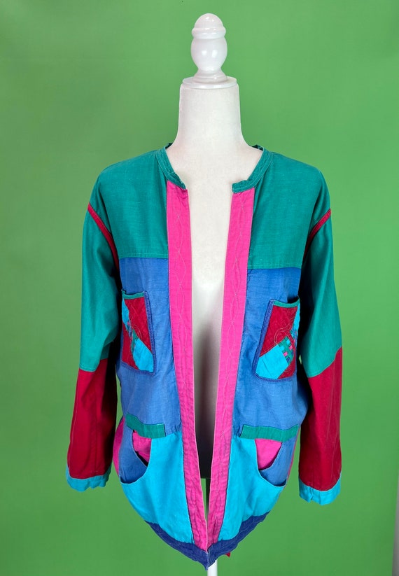 Vintage Reversible Colorblock Jacket - Size Large… - image 4