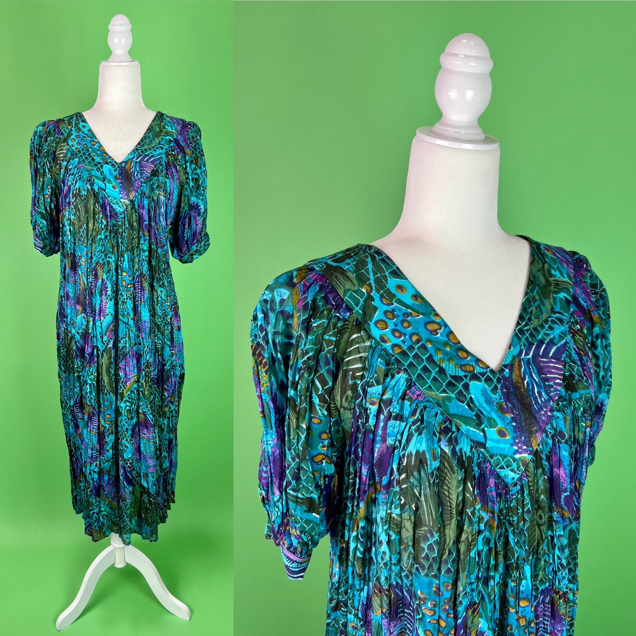 Cotton Gauze Peasant Dress Etsy