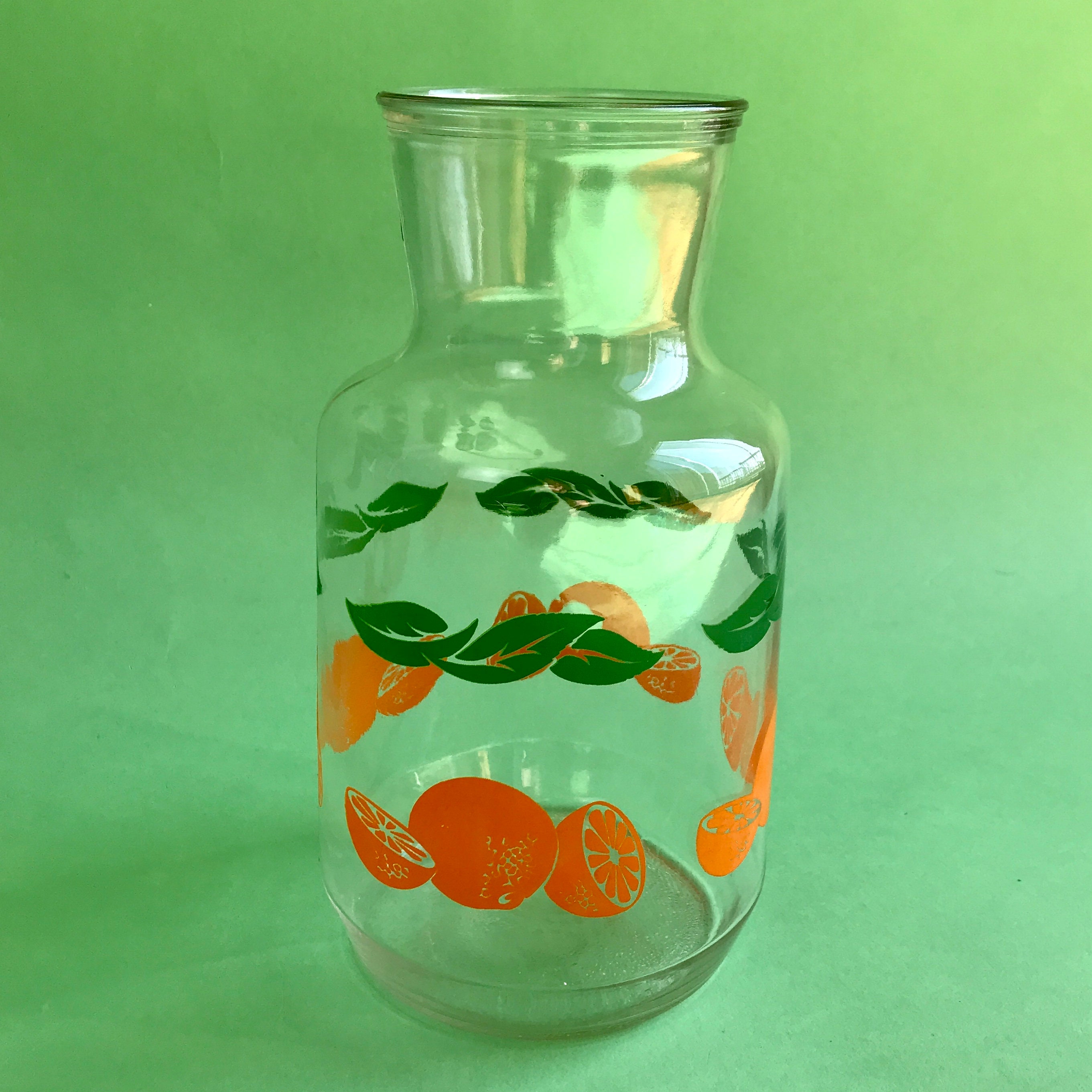 Vintage Orange Juice Carafe Vintage Anchor Hocking Glass Etsy