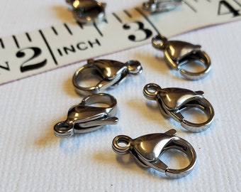 7pc Lobster Clasp 15x9mm, Stainless Steel - CL658