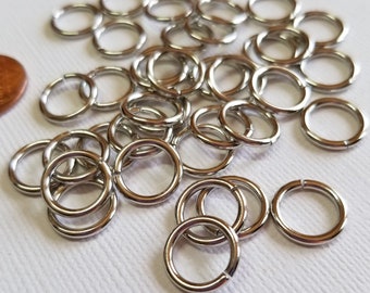 150pcs Metal Loop Rings Double Split Key Rings Clasp Connecter 1.2 x 12mm//18mm