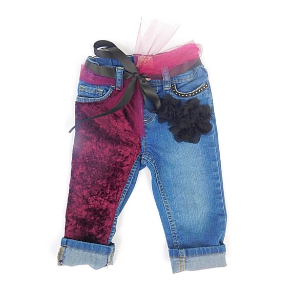 girls velvet jeans