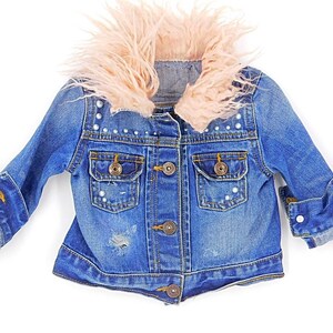 baby girl jean jacket with fur