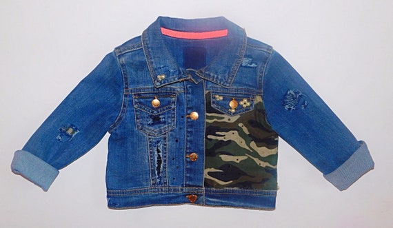 Defectuoso pronunciación Hablar con Chaqueta de camuflaje jean para niñas camuflaje denim baby - Etsy México