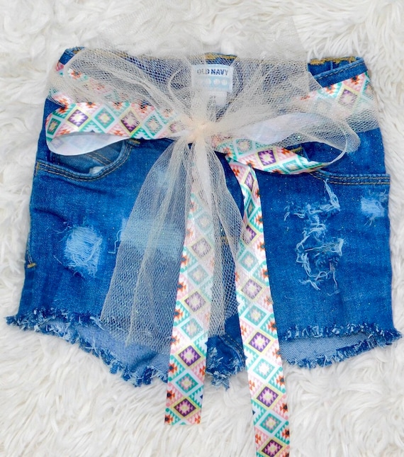 baby girl distressed shorts