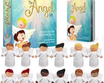 The Angel Gift Personalized Baby Shower Gift Baptism Gift for boy or girl Easter gift for kids Sibling Memorial Gift Rainbow Baby Gift