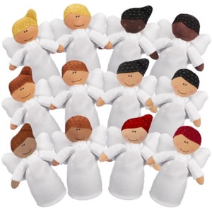 Engel Puppe Plüsch Schutzengel Spielzeug Religiöses Geschenk Ostergeschenk für Kinder Säugling Verlust Geschenk für Geschwister Regenbogen Baby Gedenkgeschenk