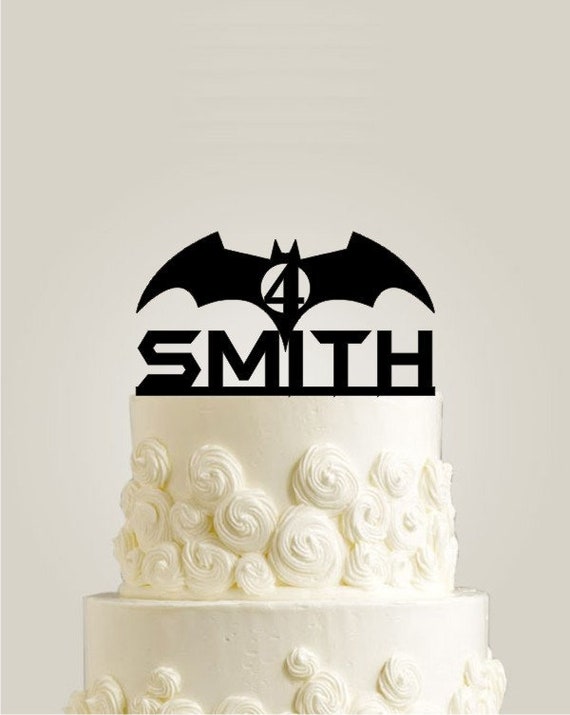 Personalized Birthday Cake Topper Batman Cake Topper Custom Etsy