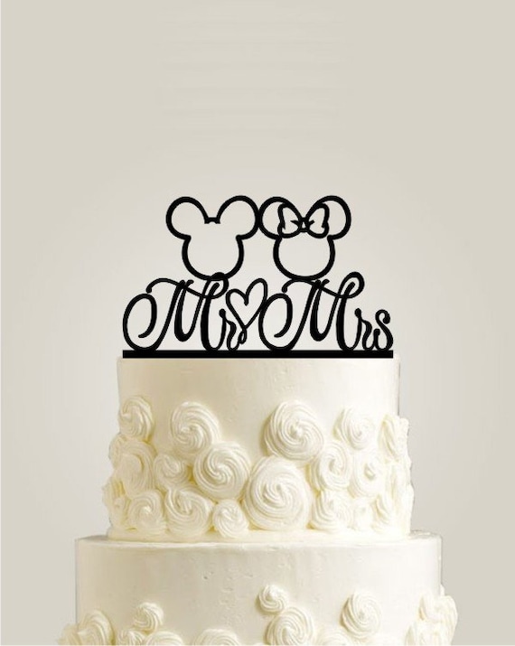 Disney Cake Topper For Wedding Mr And Mrs Cake Topper With Etsy