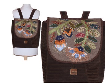 Rucksack aus Wildlederimitat aus Hirschleder. Geschenk für Sie