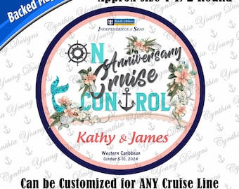 Cruise Door Magnet | Stateroom Door Magnet | On Anniversary Cruise Control Magnet |  RCL NCL Princess (Any Cruise Line) | Anniversary Cruise