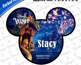 Cruise Door Magnet | Stateroom Door Mickey Ears  |  Tangled Rapunzel Magnet Design