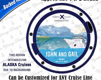 Cruise Door Magnet | Alaska Cruise Door Magnet | Alaska Cruise RCL NCL DCL Princess (Any Cruise Line) Glacier Cruise | Alaskan Cruise Magnet