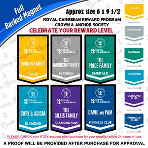 Cruise Door Magnet | Porthole Stateroom Door Magnet | Royal Caribbean Crown & Anchor Society Cruise Magnet | RCL Rewards Program
