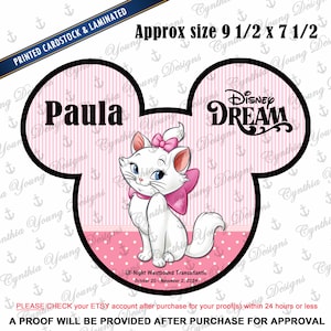 Cruise Door Magnet | Stateroom Door Mickey Ears | Aristocats Marie Magnet