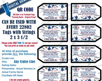 Etiquetas con diseño de patos de Alaska / Etiquetas Avery Producto 22802 con cordones / Personalizadas con TU información personal / No es una descarga instantánea