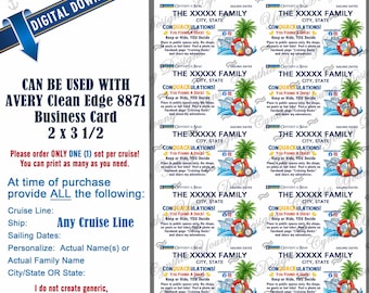 Tropical Duck Tags | Personalized With YOUR Personal Info| RCL NCL Princess Celebrity (Any Cruise Line) | Not an Instant Download