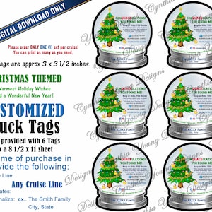 Holiday Christmas Duck Tags| Customized With YOUR Personal Info| RCL NCL Princess Celebrity (Any Cruise Line) | Not an Instant Download