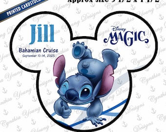 Cruise Door Magnet | Stateroom Door Mickey Ears  |  Lilo and Stitch Magnet | Stitch