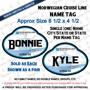 Cruise Door Magnet | Stateroom Door Name Tag Magnet | Norwegian Cruise Line Name Tag Cruise Magnet | NCL Cruise Magnet | Latitudes Rewards