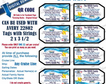 Duck Tags| Avery Product 22802 Tags with Strings | Customized With YOUR Personal Information| Not an Instant Download
