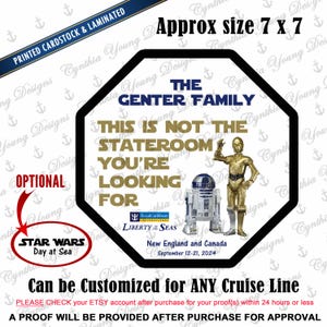Cruise Door Magnet | Stateroom Door Mickey Ears  | This is not the Stateroom you're looking for | SWDAS Cruise Magnet | Star Wars Day at Sea