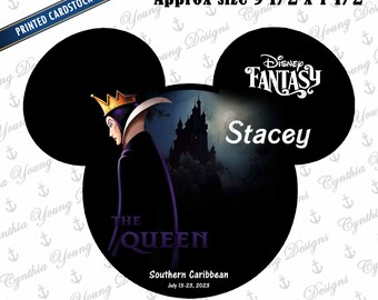 Cruise Door Magnet | Stateroom Door Mickey Ears  |  Villains Disney Cruise Magnet | Disney Villains | The Evil Queen | Snow White