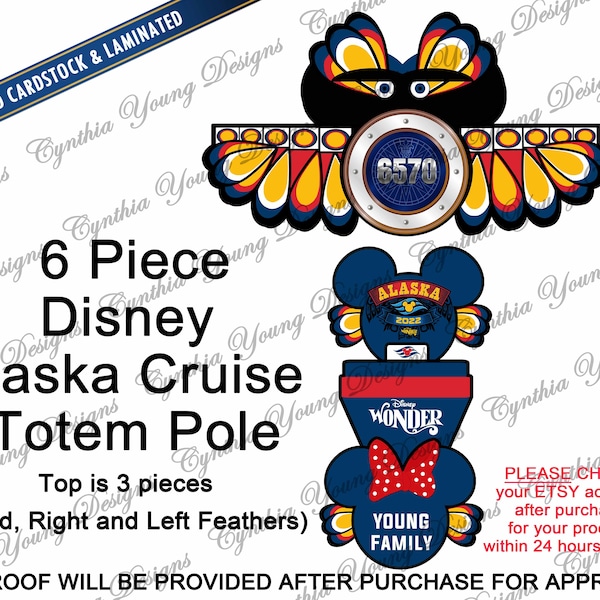 Cruise Door Magnet | Disney Cruise Line Alaska Totem Pole | Alaska Cruise DCL|  DCL Totem Pole Magnet | DCL Alaska Cabin Magnet