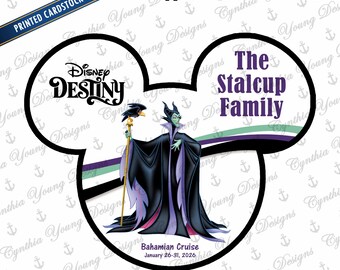 Cruise Door Magnet | Stateroom Door Mickey Ears  |  Villains Disney Cruise Magnet | Disney Villains | Maleficent | Sleeping Beauty