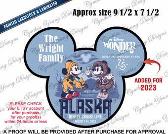 Stateroom Door Mickey Ears | Alaska Cruise Disney Wonder | Alaska Cruise Magnet | DCL Alaska Cruise Magnet | Disney Cruise Magnet