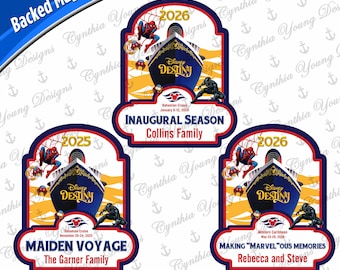 Cruise Door Magnet | Stateroom Door Design  |  Disney Destiny Cruise Magnet | Maiden Voyage | Inaugural Season | Making "Marvel"ous Memories