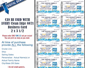 Norwegian Cruise Line Duck Tags| Customized With YOUR Personal Information| Not an Instant Download | Digital Download