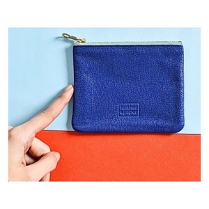 Monedero de monedas de cuero azul. Bolsa de cuero para monedas. Bolsa de cuero. Bolsa de monedas. Bolsa de monedas. Cambiar monedero. Monedero de monedas. Bolsa para auriculares. Funda para auriculares