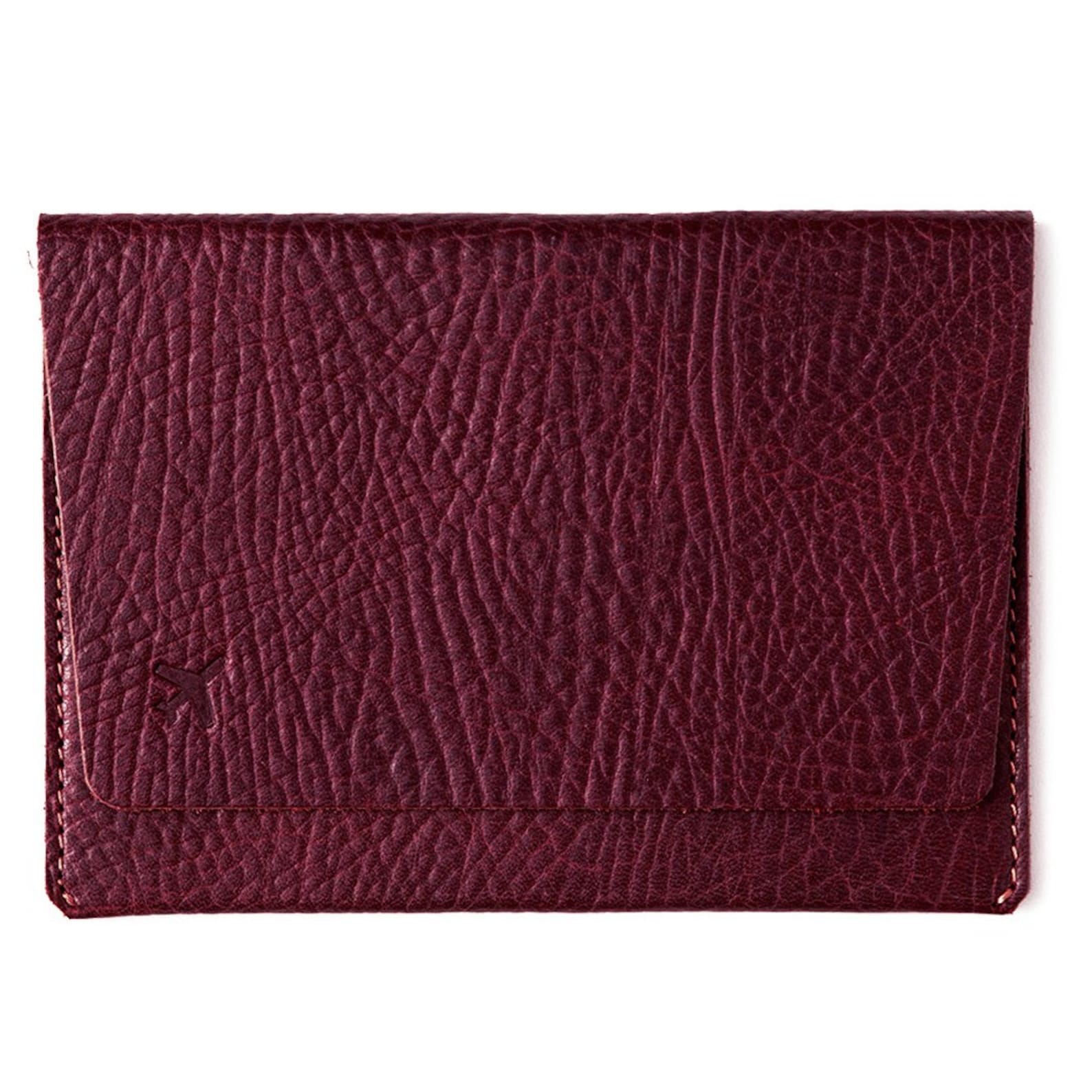 Dark Red Leather Passport Holder. Leather Passport Holder. Etsy