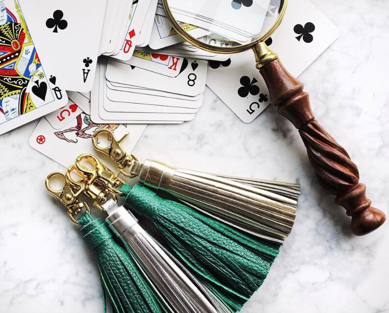 Leather Tassel Keychain Tassel Keyring Yellow Tassel Keychain Handmade Genuine Leather Brass Tassel Keychain Purse Ring Bag Charm