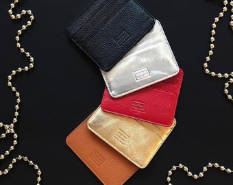 Handmade Leather Card Holder | Slim Credit Card Wallet