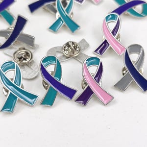 Épinglettes de sensibilisation au cancer du sein, Épinglettes à ruban contre le cancer, Insigne d'épingle à ruban contre le cancer, Prévention du cancer du sein, 5 pcs ou plus, YB1202