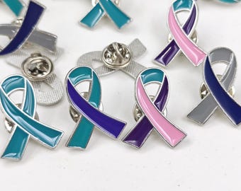 Breast Cancer Awareness Pin , Cancer Ribbon Pin, Cancer Ribbon Pin Badge , Breast Cancer Breast Cancer Prevention , 5 pcs or more , YB1202