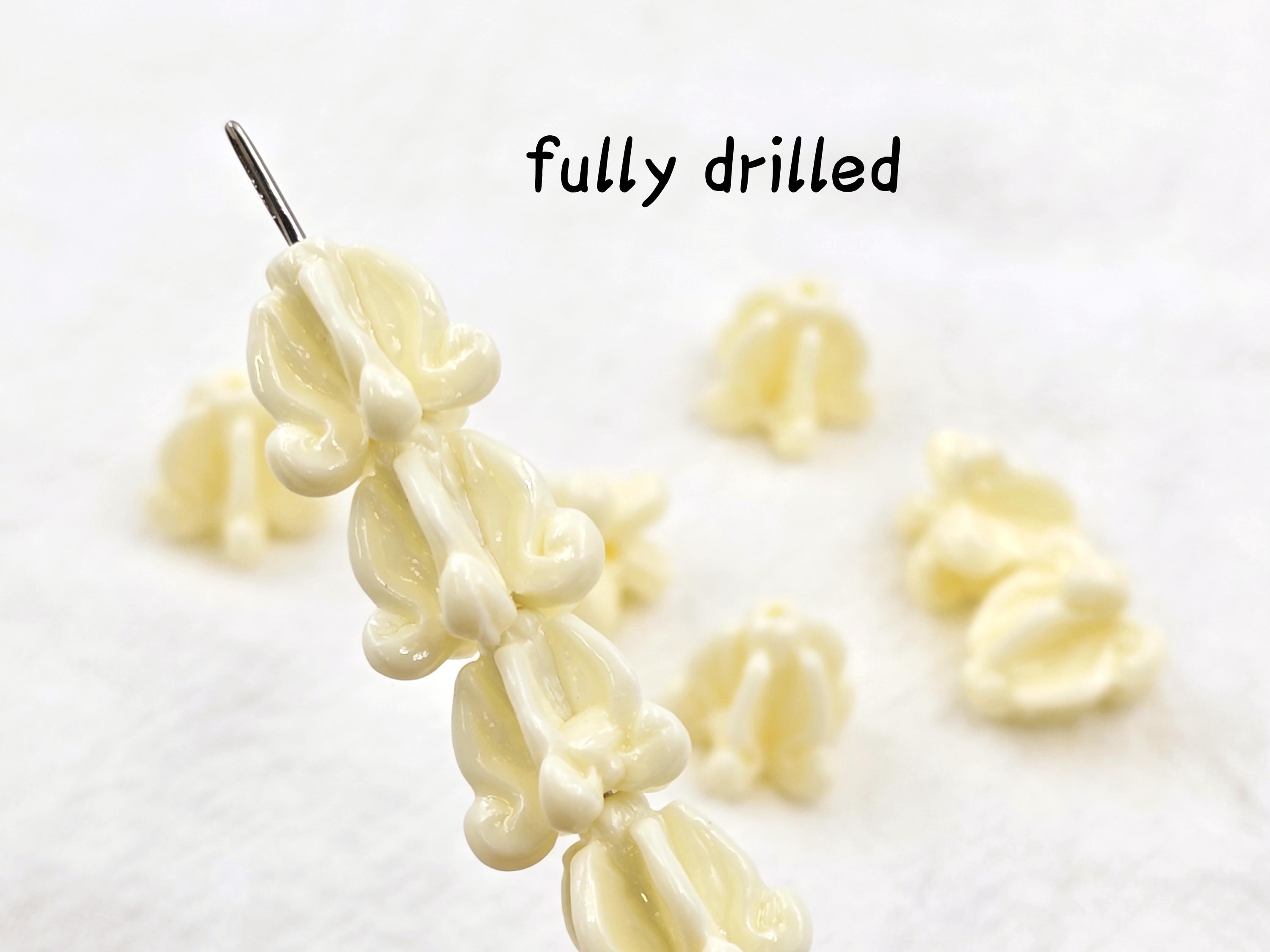 SUNNYCLUE 100Pcs 8mm Light Yellow Flower Beads - Synthetic Coral Jasmine Beads For Jewelry Making - View #7