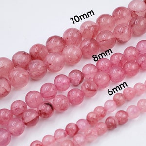 Pink Malay Jade Beads , Semi Precious Smooth Round Persian Pink Jade Beads , 15.5&#39;&#39; per strand , for 1 strd , Gemstone Beads Supplies, YB539