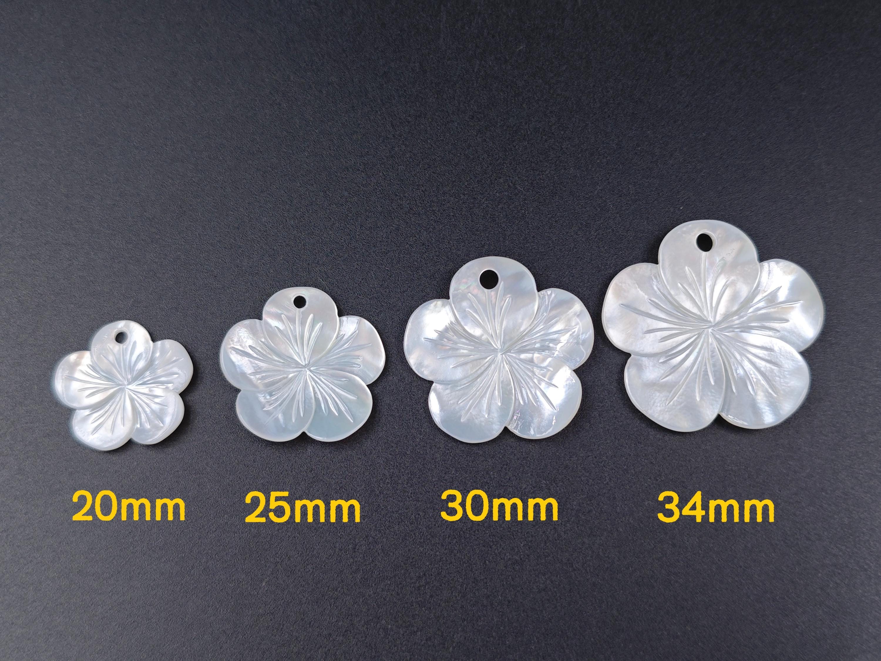 Mother Of Pearl Hibiscus Charms , MOP Carved Flower Pendants , Hibiscus Flower Pendants , Carved Shell Flower Charms, 2 pcs or more , YB1101