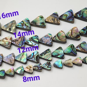 8-18 mm Natural Abalone Shell Triangle Beads , Paua Shell Triangle Beads , Irridescent shell Flat Triangle beads , 10 pcs or 30 pcs , YB105