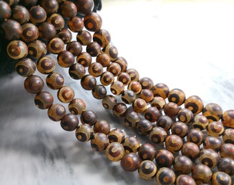 ファセットラウンドヴィンテージクラックルイーブルアイチベット