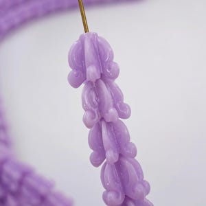 Hawaiian Purple Crown Flower Beads , 11×11.5 mm Coral Powder Lilac Crown Flower Beads , Purple Crown Flower Beads , 20 pcs or more . YB1239