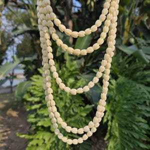 Colar Pikake do Havaí, Colar Pikake Lei, Colar de flor de jasmim, Colar Pikake esculpido à mão, vários comprimentos para escolher, YB287