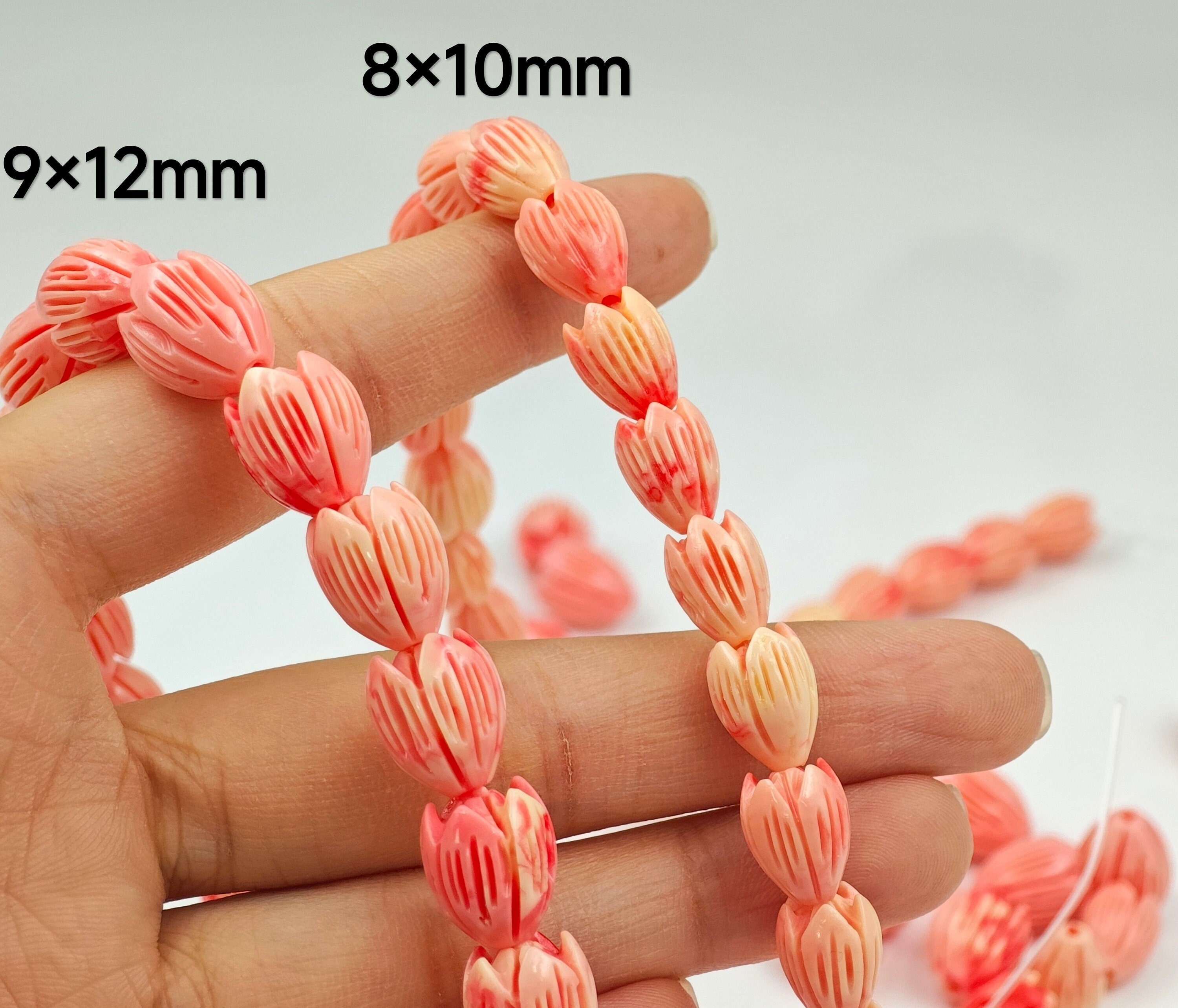 Pink Pikake Beads,pink Composite Resin Coral Flower Beads