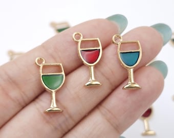 Set Decorazioni Natalizie Fai Da Te - 670 Ciondoli Smaltati Per Bicchieri, Campanelle E Perline - Rosso, Verde, Oro