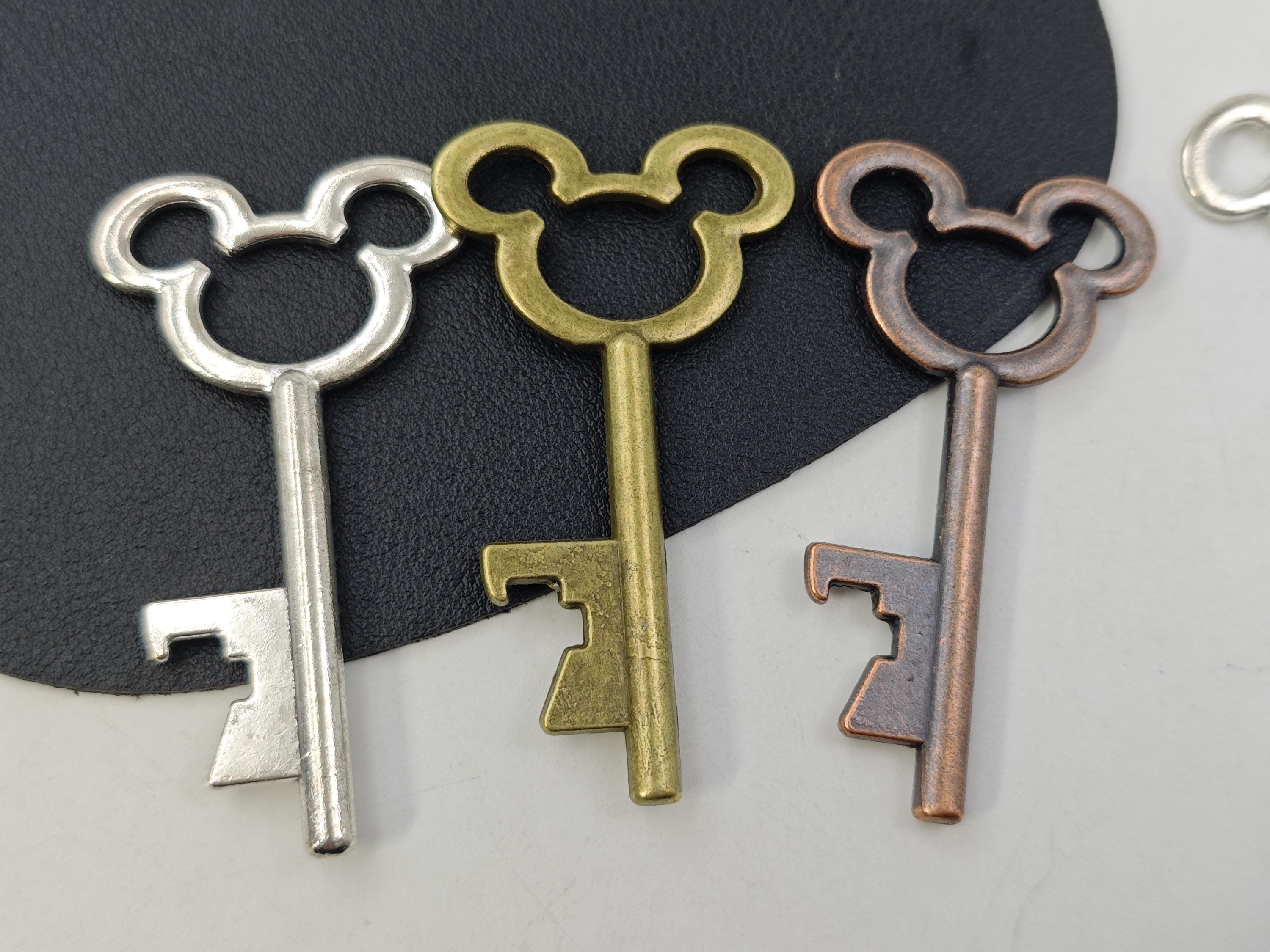 15 Pcs Mickey Mouse Key Bottle Openers , Antique Silver/ Bronze