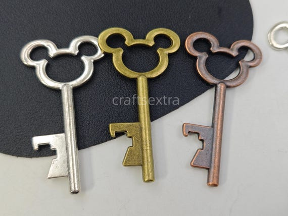 15 Pcs Mickey Mouse Key Bottle Openers , Antique Silver/ Bronze